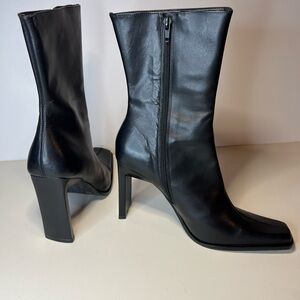 Leather Zip On Booties